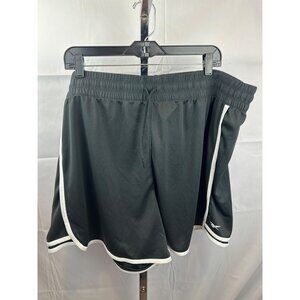 Reebok ID Train Knit Shorts Adult 3X/22-24W Black W/ White Trim Elastic Waist Li